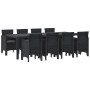 Conjunto de Comedor de Jardín 9 pcs Antracita Ratan Polt