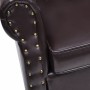 Dark brown synthetic leather armchair with footrest. by vidaXL, Armchairs - Ref: Foro24-60784, Price: 459,52 €, Discount: %