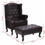 Dunkelbrauner Kunstledersessel mit Fußstütze von vidaXL, Sessel - Ref: Foro24-60784, Preis: 450,97 €, Rabatt: %