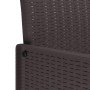 Conjunto de Comedor de Jardín 9 pcs Marrón Ratan Polt