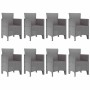 Conjunto de Comedor de Jardín 9 pcs Blanco Ratan Polt
