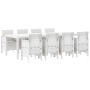 Conjunto de Comedor de Jardín 9 pcs Gris Claro Ratan Polt