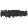 Conjunto de Comedor de Jardín 13 pcs Antracita Ratan Polt