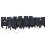 Conjunto de Comedor de Jardín 13 pcs Antracita Ratan Polt