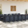 Conjunto de Comedor de Jardín 13 pcs Antracita Ratan Polt