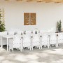 Conjunto de Comedor de Jardín 13 pcs Blanco Ratan Polt
