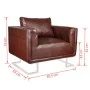 Cube armchair with chrome legs and brown faux leather by vidaXL, Armchairs - Ref: Foro24-240896, Price: 244,89 €, Discount: %