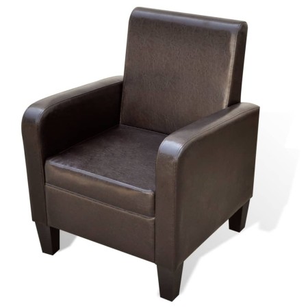 Brown synthetic leather armchair by vidaXL, Armchairs - Ref: Foro24-241108, Price: 172,61 €, Discount: %