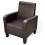 Brown synthetic leather armchair by vidaXL, Armchairs - Ref: Foro24-241108, Price: 172,61 €, Discount: %