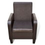 Brauner Sessel aus Kunstleder von vidaXL, Sessel - Ref: Foro24-241108, Preis: 172,61 €, Rabatt: %
