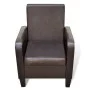 Brown synthetic leather armchair by vidaXL, Armchairs - Ref: Foro24-241108, Price: 171,42 €, Discount: %