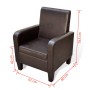 Brown synthetic leather armchair by vidaXL, Armchairs - Ref: Foro24-241108, Price: 172,61 €, Discount: %