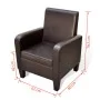 Brown synthetic leather armchair by vidaXL, Armchairs - Ref: Foro24-241108, Price: 171,42 €, Discount: %