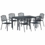 Conjunto de Comedor de Jardín 7 pcs Antracita Acero