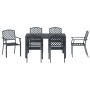 Conjunto de Comedor de Jardín 7 pcs Antracita Acero