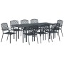 Juego de Comedor de Jardín Ajustable 9 pcs Acero