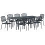 Juego de Comedor de Jardín Ajustable 9 pcs Acero en Conjuntos de jardín | Comprar online en Foro24