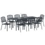 Juego de Comedor de Jardín Ajustable 9 pcs Acero