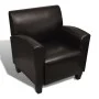 Sillón de cuero artificial marrón oscuro de vidaXL, Sillones - Ref: Foro24-240979, Precio: 201,28 €, Descuento: %