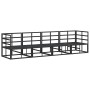 Conjunto de sofá de jardín con cojín 4 pcs Negro Aluminio