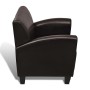 Dunkelbrauner Kunstledersessel von vidaXL, Sessel - Ref: Foro24-240979, Preis: 220,07 €, Rabatt: %