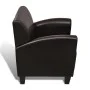 Sillón de cuero artificial marrón oscuro de vidaXL, Sillones - Ref: Foro24-240979, Precio: 201,28 €, Descuento: %