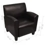 Sillón de cuero artificial marrón oscuro de vidaXL, Sillones - Ref: Foro24-240979, Precio: 201,28 €, Descuento: %