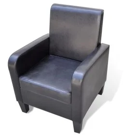 Black synthetic leather armchair by vidaXL, Armchairs - Ref: Foro24-241109, Price: 168,99 €, Discount: %