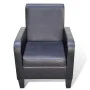 Black synthetic leather armchair by vidaXL, Armchairs - Ref: Foro24-241109, Price: 168,95 €, Discount: %