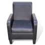 Schwarzer Kunstledersessel von vidaXL, Sessel - Ref: Foro24-241109, Preis: 180,69 €, Rabatt: %