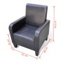 Schwarzer Kunstledersessel von vidaXL, Sessel - Ref: Foro24-241109, Preis: 180,69 €, Rabatt: %