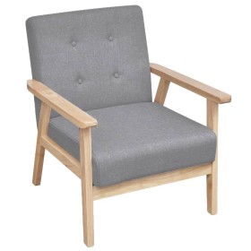 Hellgrauer Stoffsessel von vidaXL, Sessel - Ref: Foro24-242225, Preis: 157,26 €, Rabatt: %