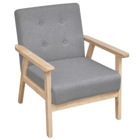 Sillón de tela gris claro de vidaXL, Sillones - Ref: Foro24-242225, Precio: 144,97 €, Descuento: %