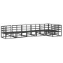 Conjunto de sofá de jardín con cojín 6 pcs Negro Aluminio