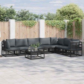 Conjunto de sofá de jardín con cojín 7 pcs