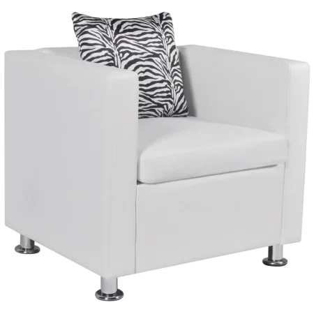 Weißer Kunstledersessel von vidaXL, Sessel - Ref: Foro24-242213, Preis: 184,42 €, Rabatt: %