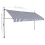 Toldo manual retráctil con LED azul y blanco 350 cm by vidaXL, Awnings - Ref: Foro24-145846, Price: 101,51 €, Discount: %