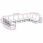 Conjunto de sofá de jardín con cojín 10 pcs Negro Aluminio