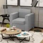 Sillón de tela gris claro de vidaXL, Sillones - Ref: Foro24-243579, Precio: 229,10 €, Descuento: %