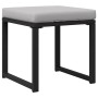 Conjunto de sofá de jardín 6 pcs Negro Acero