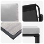 Conjunto de sofá de jardín 6 pcs Negro Acero