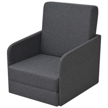 Sillón convertible tela gris oscuro de vidaXL, Sillones - Ref: Foro24-243649, Precio: 256,70 €