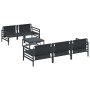 Conjunto de sofá de jardín 6 pcs Antracita Acero & tela
