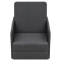 Sillón convertible tela gris oscuro de vidaXL, Sillones - Ref: Foro24-243649, Precio: 256,70 €