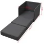 Sillón convertible tela gris oscuro de vidaXL, Sillones - Ref: Foro24-243649, Precio: 252,13 €, Descuento: %