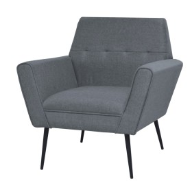 Sillón de acero y tela gris claro de vidaXL, Sillones - Ref: Foro24-245519, Precio: 167,86 €, Descuento: %
