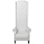 Weißer Sessel aus Kunstleder mit hoher Rückenlehne von vidaXL, Sessel - Ref: Foro24-243591, Preis: 437,78 €, Rabatt: %