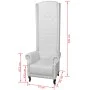 Weißer Sessel aus Kunstleder mit hoher Rückenlehne von vidaXL, Sessel - Ref: Foro24-243591, Preis: 437,78 €, Rabatt: %