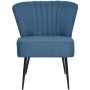 Sillón de cóctel tela azul de vidaXL, Sillones - Ref: Foro24-244098, Precio: 160,17 €, Descuento: %