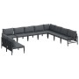 Conjunto de sofá de jardín Antracita Acero